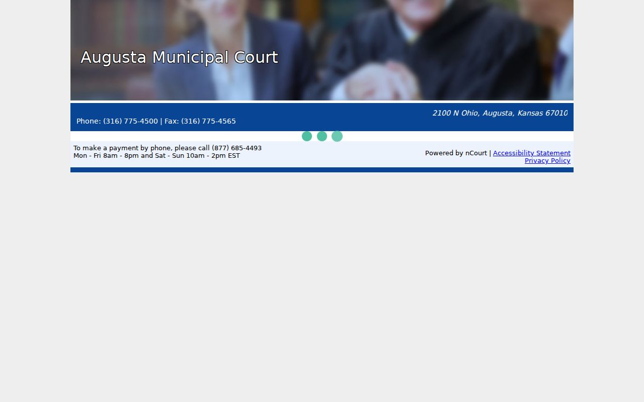 Augusta Municipal Court nCourt payment and citation interface