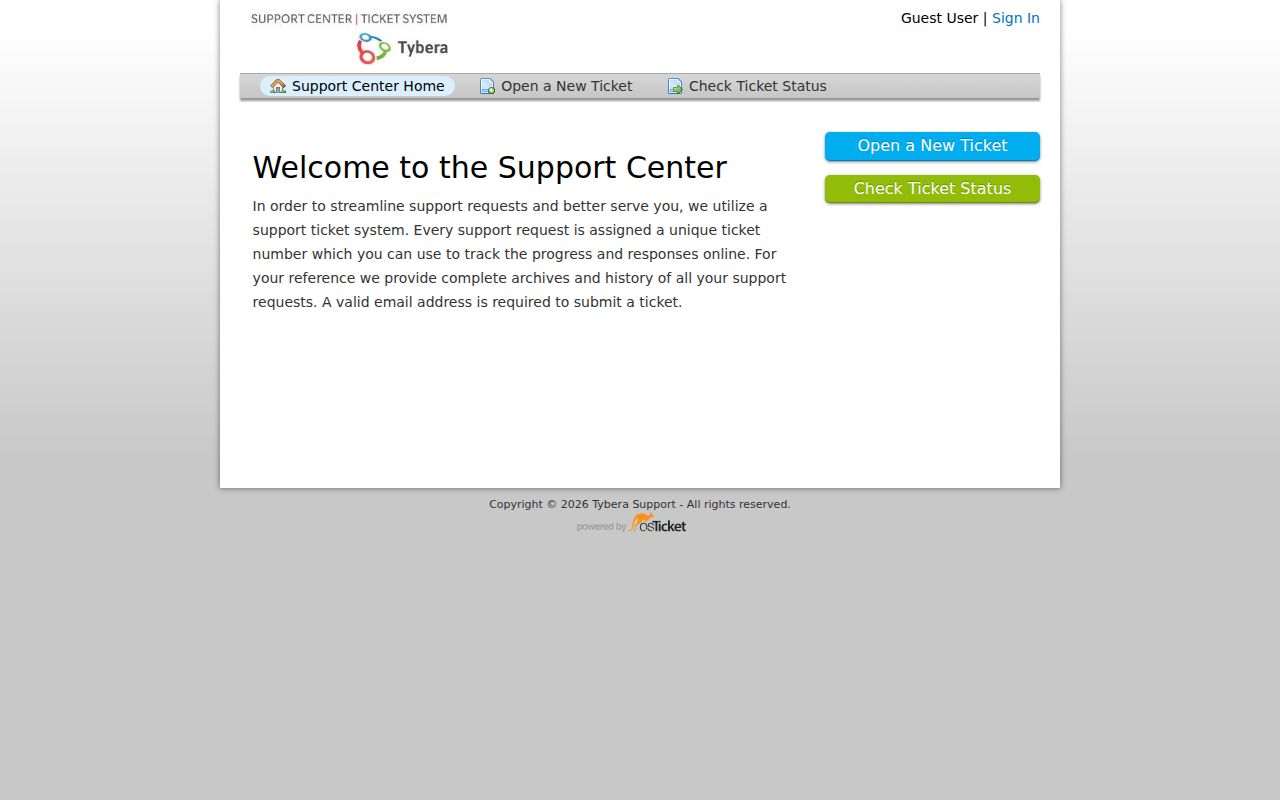 Tybera support page for Kansas eFlex filing users