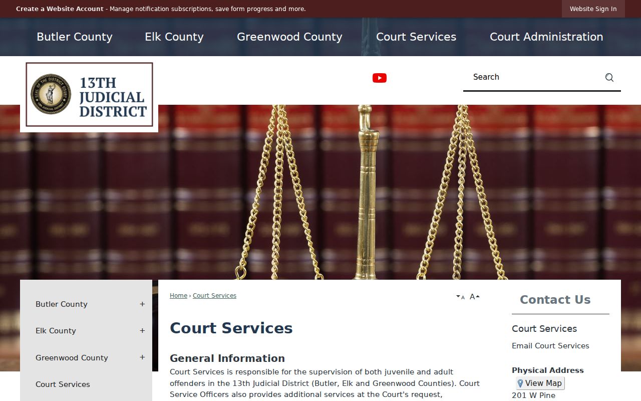 Butler County Court Services information